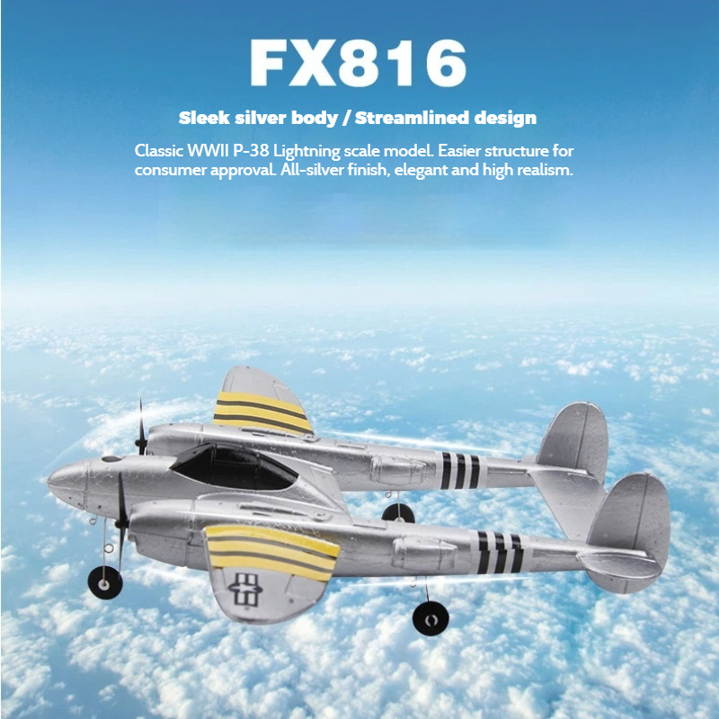 FX816 RC Airplane P38 Fighter  - Rc Glider Foam Wing recension och pris