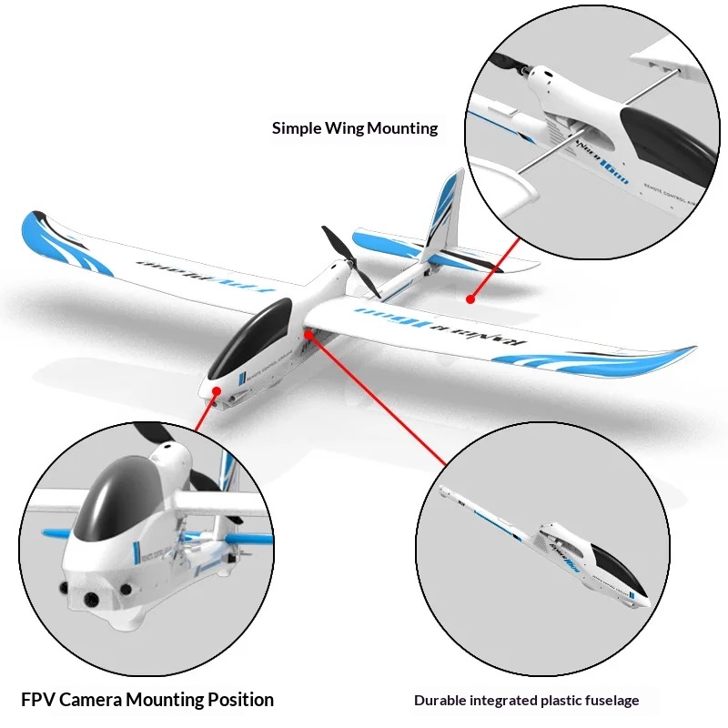 VOLANTEXRC Electric Glider RC  - Rc Glider Foam Wing recension och pris