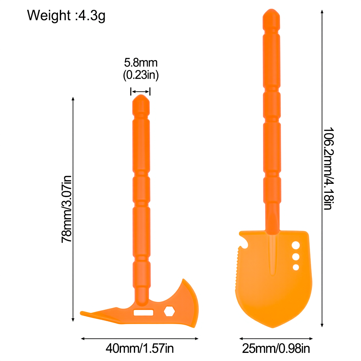 Simulated Plastic Shovel Picka - Rc Hobby Tools recension och pris