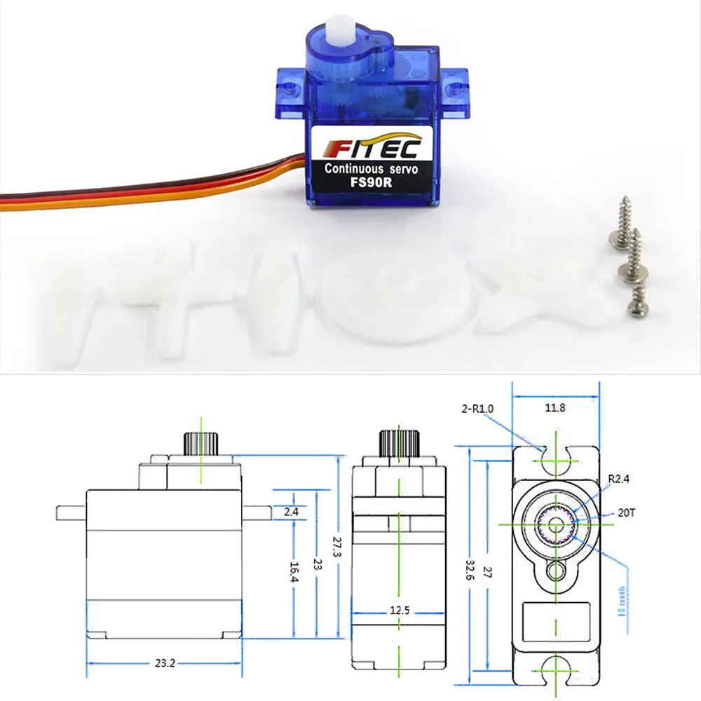 Feetech Mini FS90R Micro Servo - Rc Hobby Products recension och pris