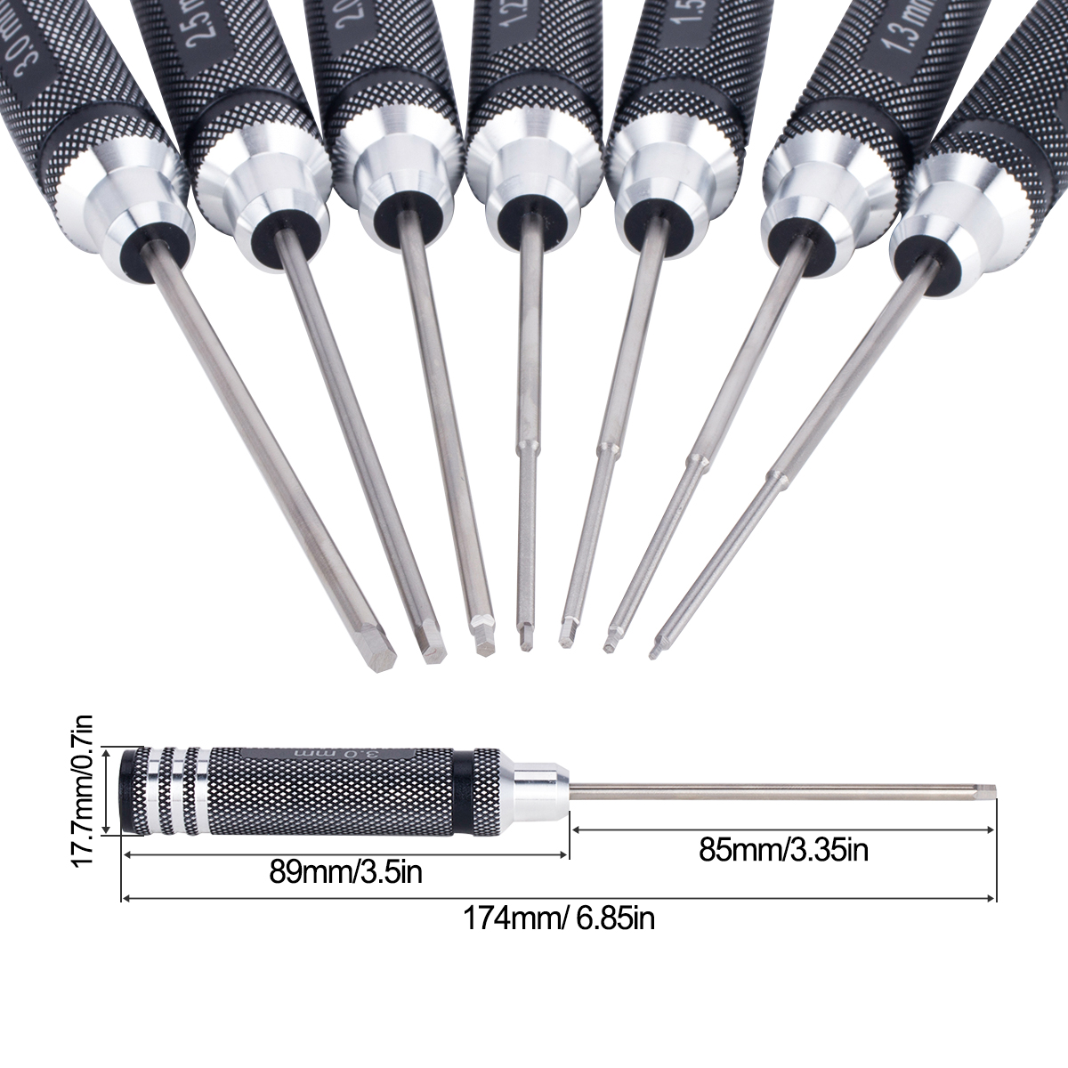 7 IN 1 Steel Hex Socket Profes - Rc Hobby Tools recension och pris