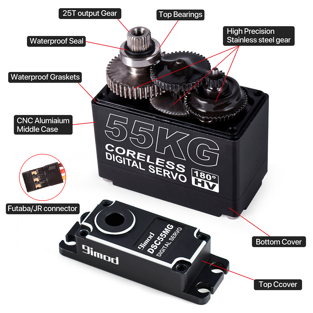9imod 55kg Waterproof Servo IP - Rc Hobby Tools recension och pris