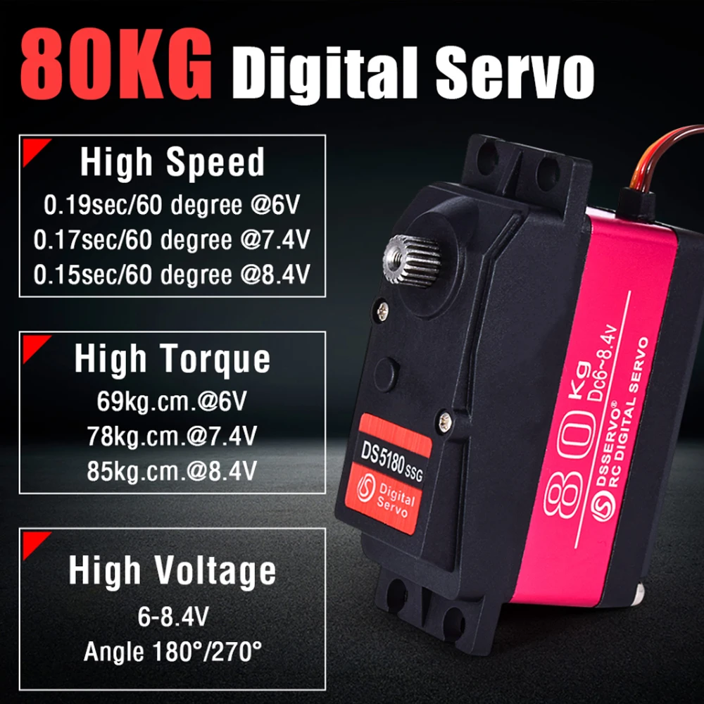 Dsservo Waterproof DS5180 80KG - Rc Hobby Products recension och pris